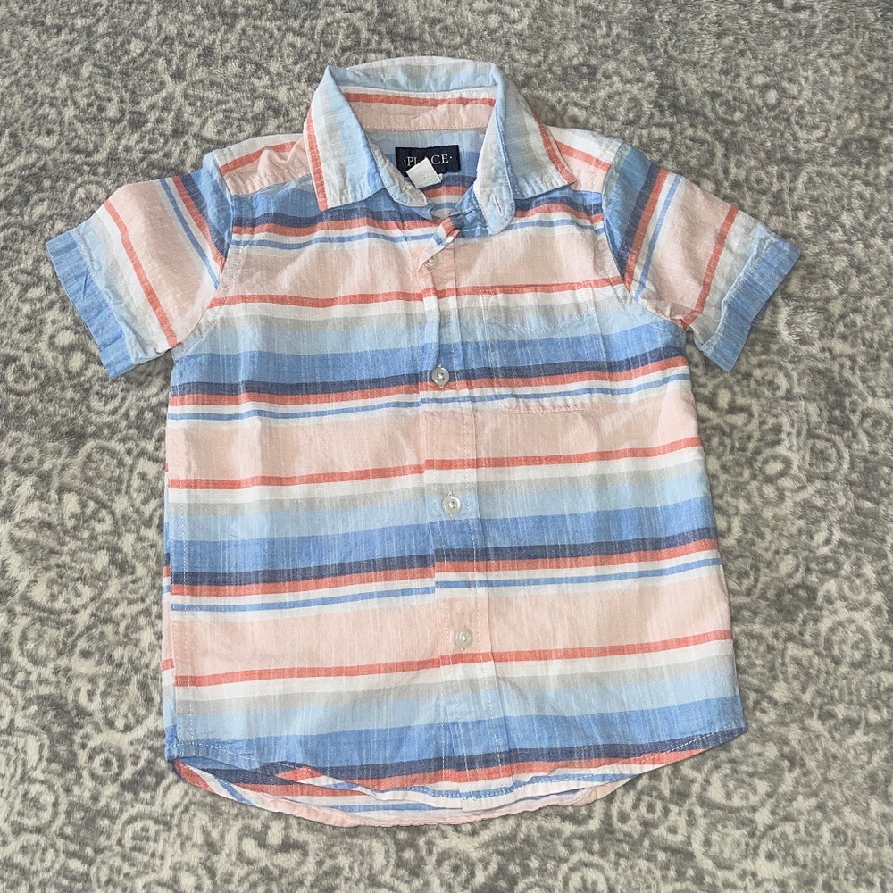 Boys The Children’s Place Short Sleeve Button Down Shirt